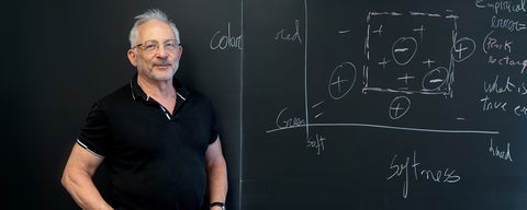 Professor Shai Ben-David at blackboard