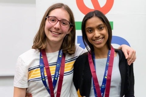 photo of Ellen Brisley and Leya Oommen