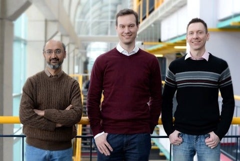 photo of Professor Srinivasan Keshav, PhD candidate Christian Gorenflo, Professor Lukasz Golab