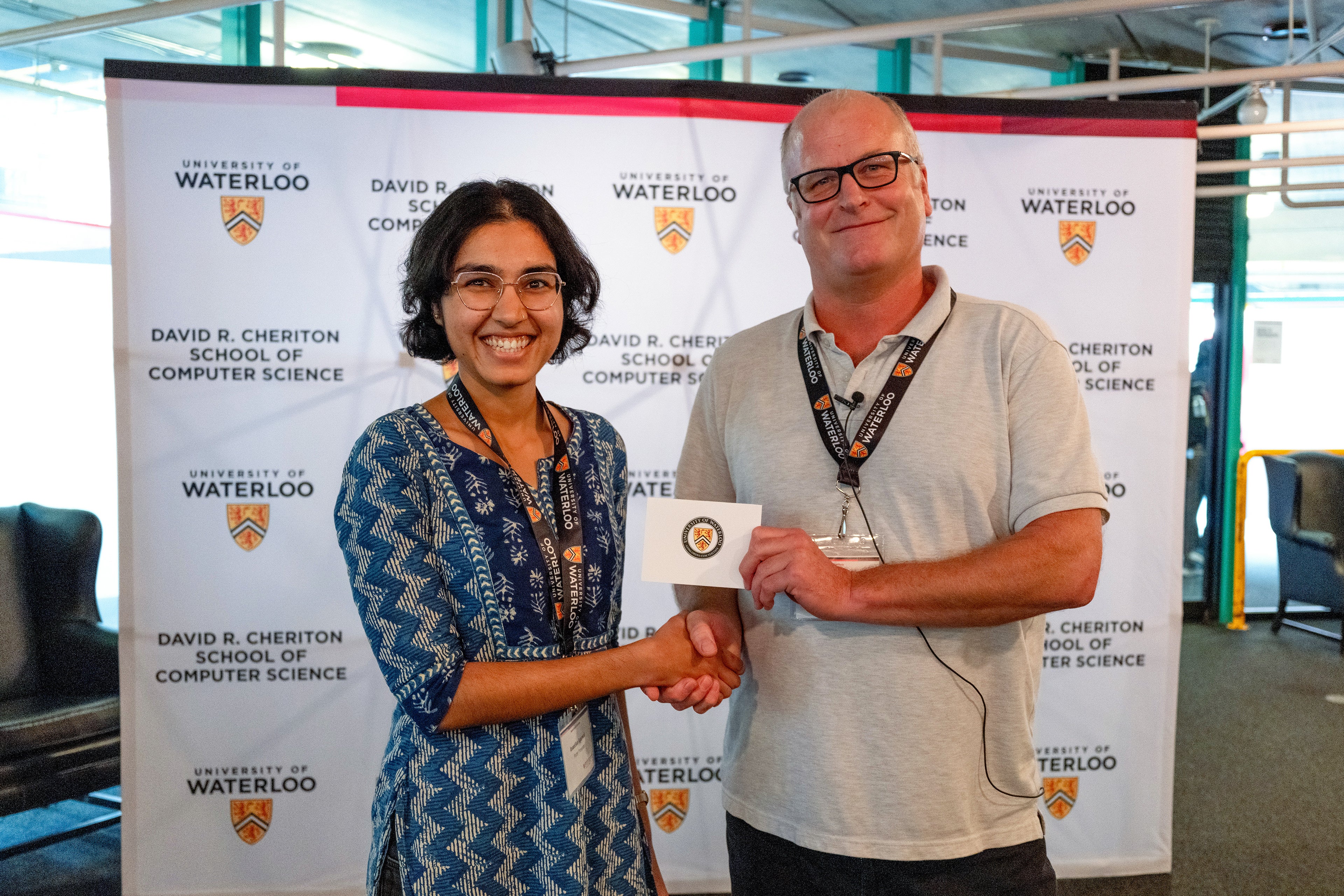Avantika Agarwal with Professor Jesse Hoey at 2026 Cheriton Research Symposium