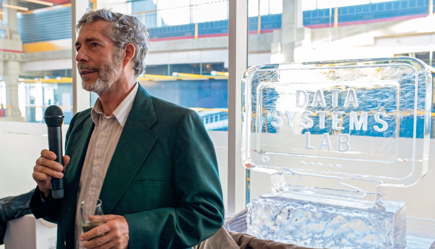 photo of David Cheriton at the the launch of the DSG lab