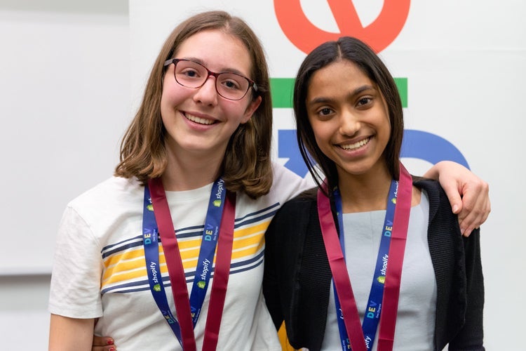 photo of Ellen Brisley and Leya Oommen