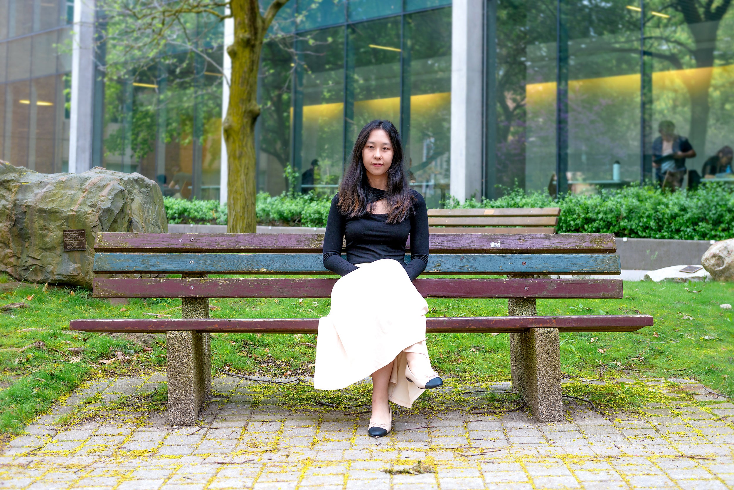 Leyi Yan in the University of Waterloo's Rock Garden