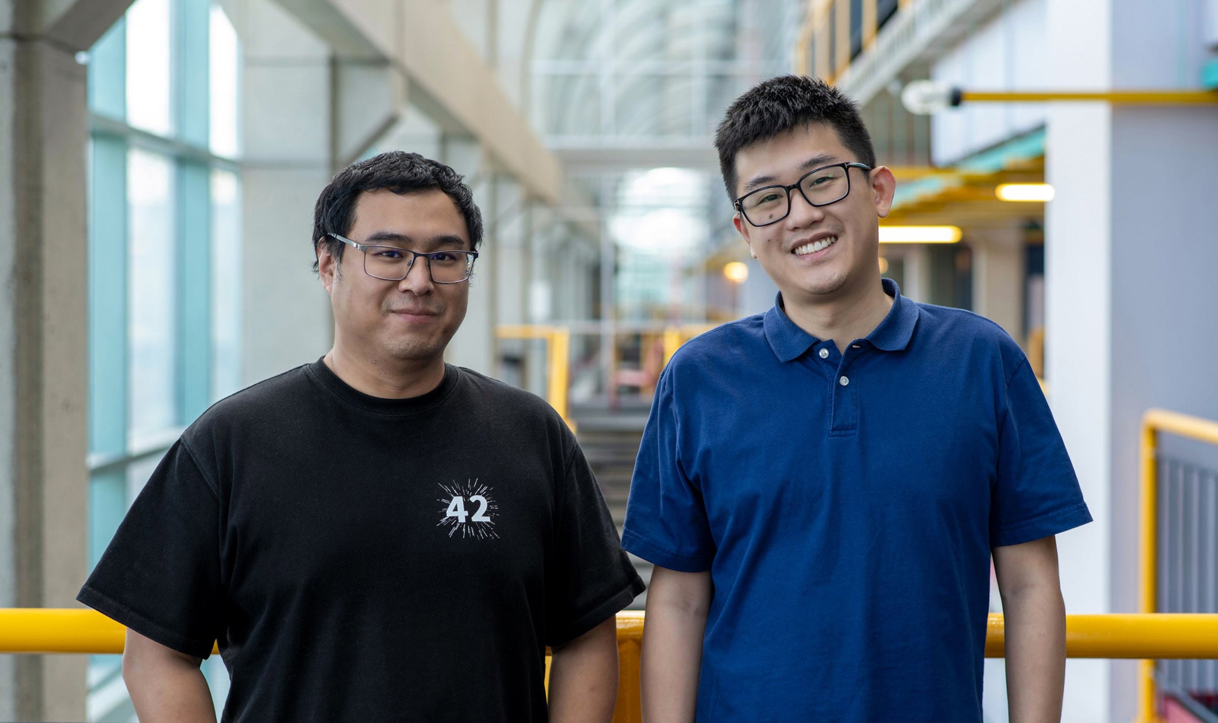Professors Meng Xu and Sihang Liu in the Davis Centre
